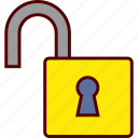 lock, open, padlock, unlocked, unsecure