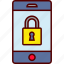 lock, locked, secure, security, smartphone 