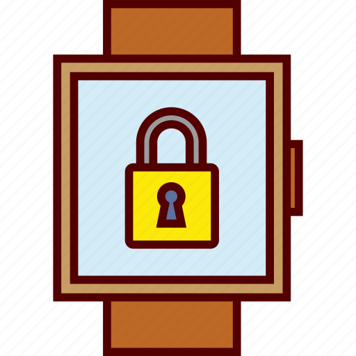 Lock, locked, secure, security, smartwatch icon - Download on Iconfinder