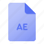 ae, document, extension, file, file format, format, page 