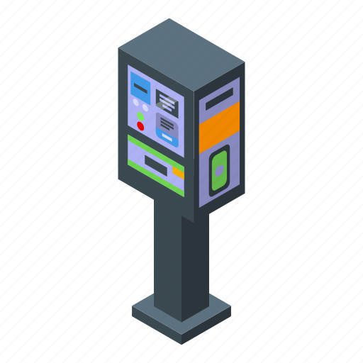 Paid, parking, equipment, isometric icon - Download on Iconfinder