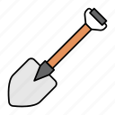 shovel, spade, spading tool, gardening equipment, digging shovel