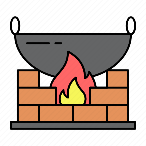 Conventional stove, stone stove, brick oven, vintage stove, charcoal burner, food preparation icon - Download on Iconfinder
