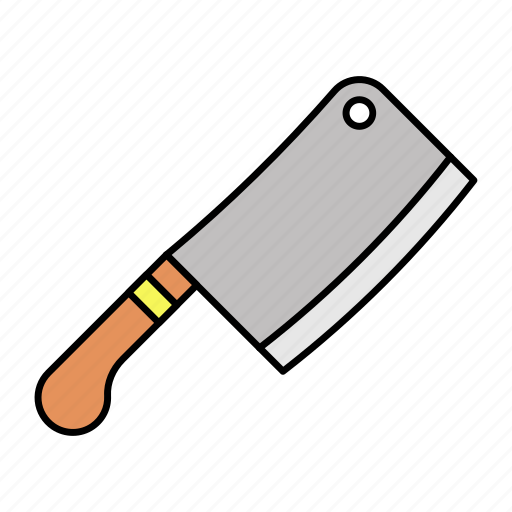 Butcher knife, cleaver knife, kitchen equipment, meat cleaver, meat cutter, meat cutting icon - Download on Iconfinder