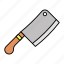 butcher knife, cleaver knife, kitchen equipment, meat cleaver, meat cutter, meat cutting 
