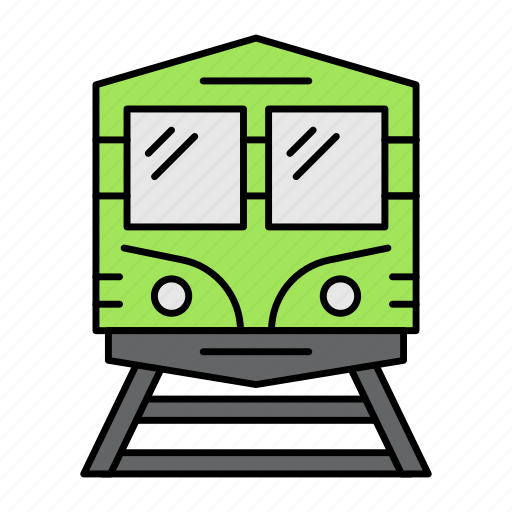 Subway, electric train, tram, train, transport, railway road, railway track icon - Download on Iconfinder