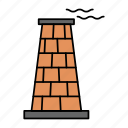 brick kiln, brick burning, brick furnace, fire brick, brick fireplace, chimney
