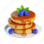 blueberry, pancake, sweet, dessert, food, cake, bakery, breakfast, dish 