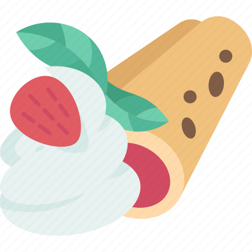 Crepes, pancake, dessert, berries, filling icon - Download on Iconfinder