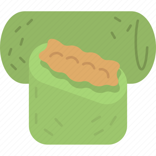 Dadar, gulung, rolled, pancake, dessert icon - Download on Iconfinder