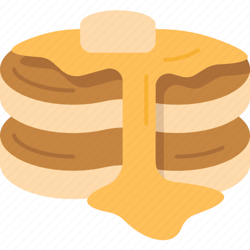 Pancake, butter, syrup, breakfast, dessert icon - Download on Iconfinder