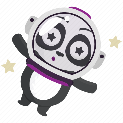 Astronaut, emoji, emoticon, panda, smiley, space, sticker icon - Download on Iconfinder