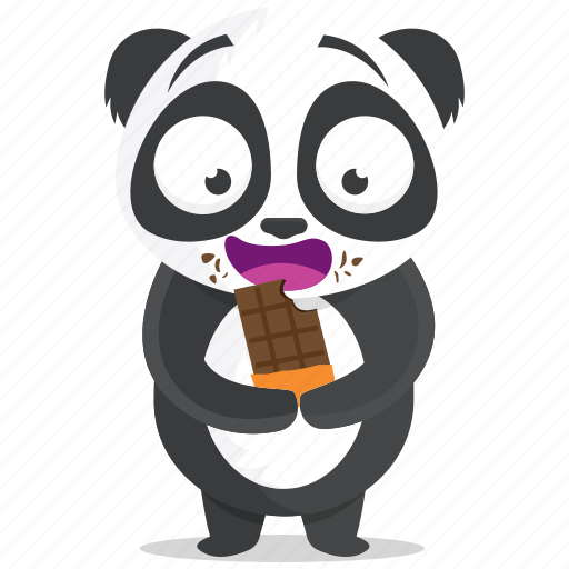 Chocolate, emoji, emoticon, panda, smiley, sticker icon - Download on Iconfinder