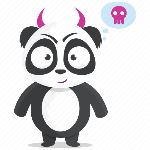 Devil, emoji, emoticon, evil, panda, smiley, sticker icon - Download on Iconfinder
