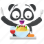 emoji, emoticon, food, panda, smiley, sticker 