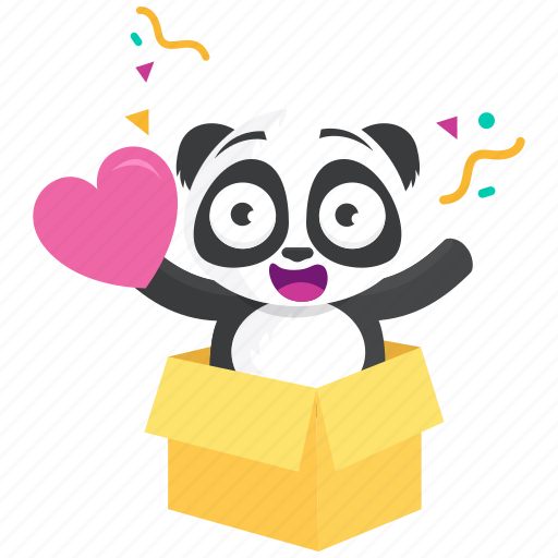 Emoji, emoticon, love, panda, smiley, sticker, surprise icon - Download on Iconfinder