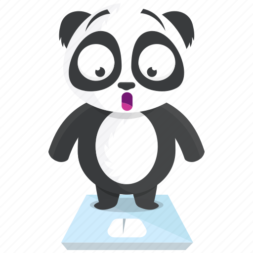 Emoji, emoticon, gain, panda, smiley, sticker, weight icon - Download on Iconfinder