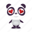 hearts, love, panda, valentine 