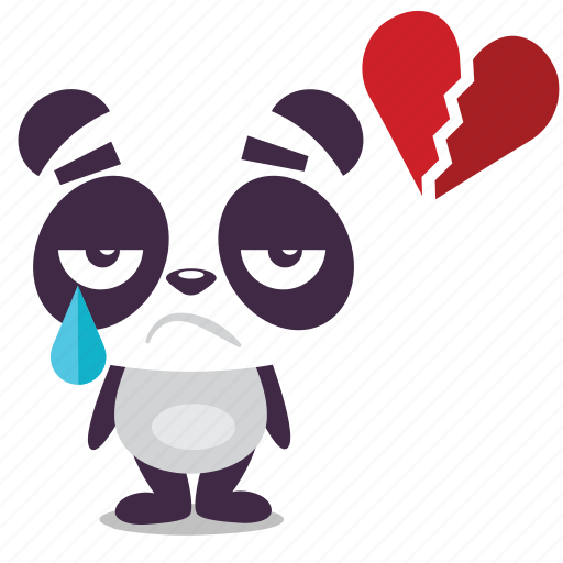 Broken, heart, love, panda icon - Download on Iconfinder