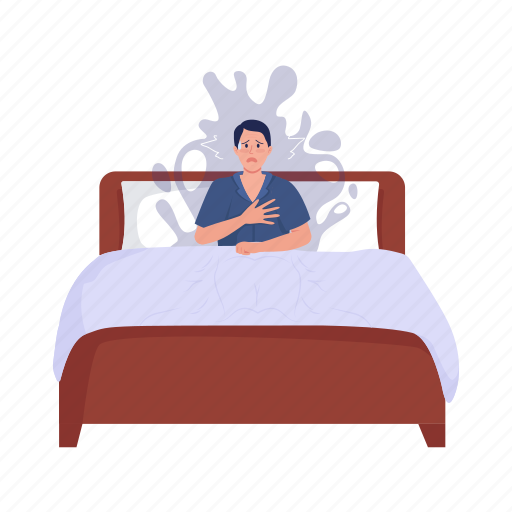 Nightmare fear, nocturnal fears, panic attack, anxiety icon - Download on Iconfinder