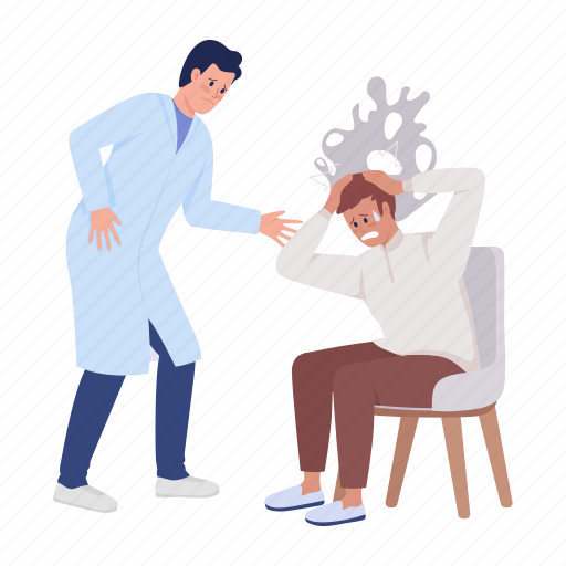 Doctor helps patient, heart attack, panic attack, anxiety icon - Download on Iconfinder