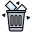 bin, garbage, trash, can, paper 