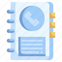 phone, book, contact, notepad, communications, telephone