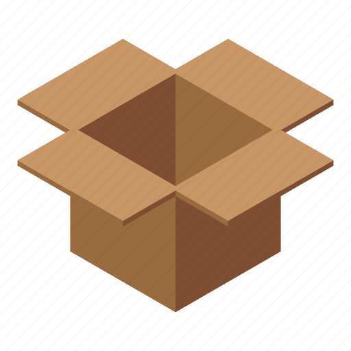 Carton, box, isometric icon - Download on Iconfinder