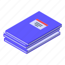 book, production, isometric