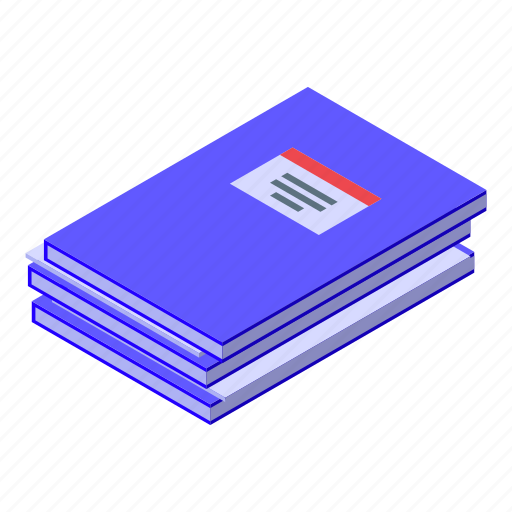 Book, production, isometric icon - Download on Iconfinder