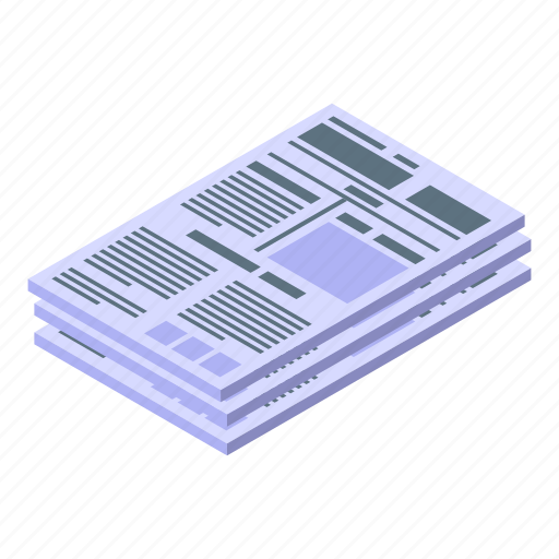 Paper, magazine, isometric icon - Download on Iconfinder
