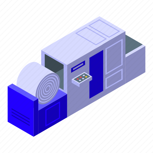 Paper, production, isometric icon - Download on Iconfinder