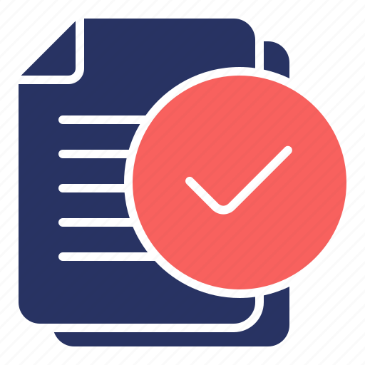Document verification, authentication, compliance, technology, business, check mark, approved icon - Download on Iconfinder