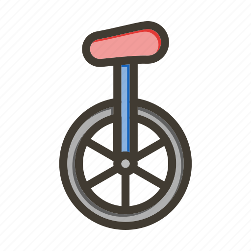 Monocycle, unicycle, circus, carnival, bicycle icon - Download on Iconfinder