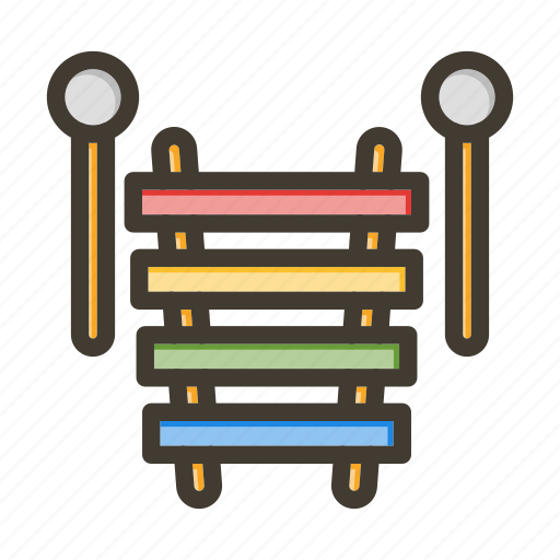 Xylophone, music, instrument, musical instrument, toy icon - Download on Iconfinder