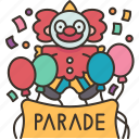 parade, clown, carnival, festival, event
