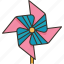 pinwheel, wind, spin, paper, toy 