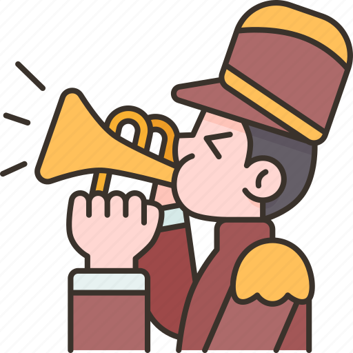Trumpet, man, parade, brass, performing icon - Download on Iconfinder