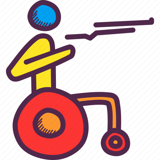 Disabled, olympics, paralympic, paralympics, rifle, shooting, wheelchair icon - Download on Iconfinder