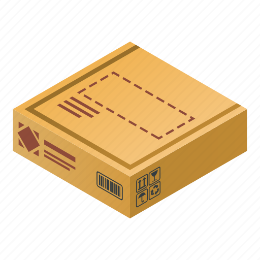 Box, cardboard, carton, cartoon, delivery, isometric, package icon - Download on Iconfinder