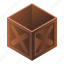 box, cartoon, crate, isometric, parcel, wood, wooden 