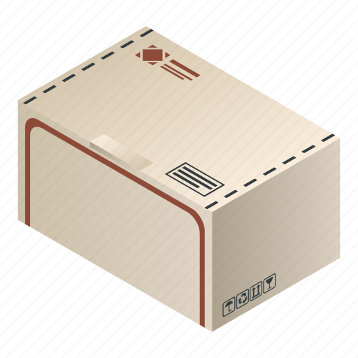Cartoon, delivery, isometric, mail, package, parcel, post icon - Download on Iconfinder
