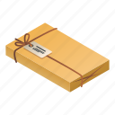 box, cartoon, delivery, isometric, package, packet, paper