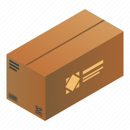 Box, cardboard, cartoon, closed, isometric, pack, parcel icon - Download on Iconfinder