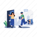 delivery man, fast delivery, fast, carry, courier, parcel, tracking, box, package