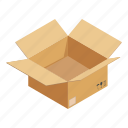 asp117, box, empty, isometric, object, package, parcel