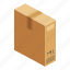 box, deliver, isometric, object, package, parcel 