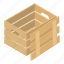 box, crate, empty, isometric, open, wood, wooden 