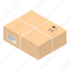 box, carton, cartoon, isometric, open, package, shipping 