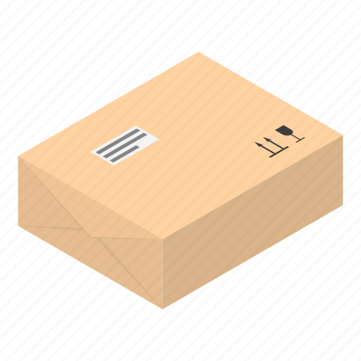 Box, cardboard, carton, cartoon, isometric, paper, realistic icon - Download on Iconfinder